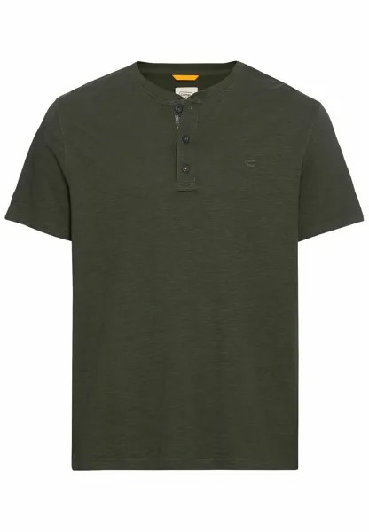 Футболка базовая HENLEY KURZARM camel active, цвет leaf green