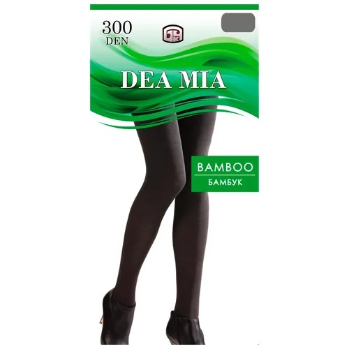 Колготки  DEA MIA Bamboo, 300 den, с ластовицей, размер 2, черный