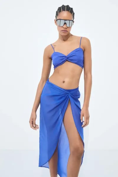Пляжная юбка H&M, синий
