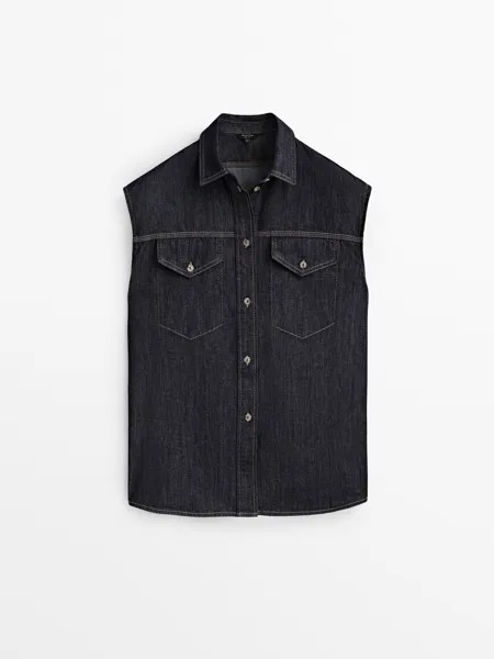 Жилет женский Massimo Dutti 512562540 синий S (доставка из-за рубежа)