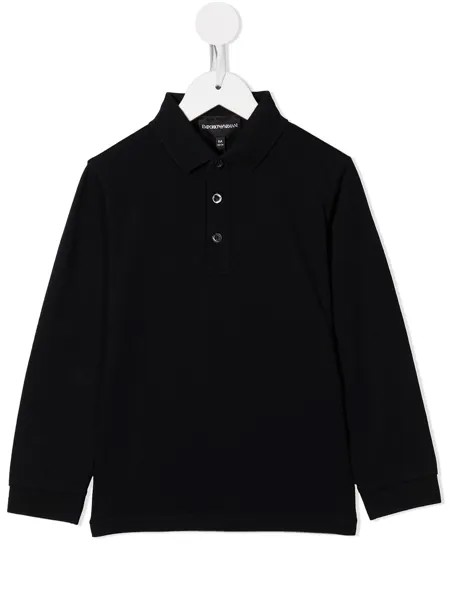 Emporio Armani Kids рубашка поло с длинными рукавами