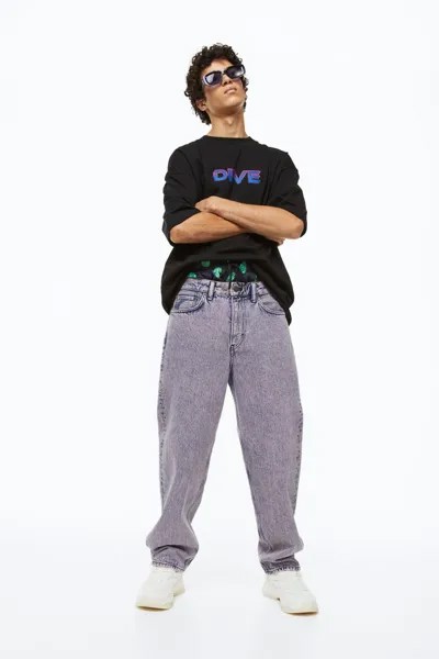 Джинсы мужские H&M 0979945022 фиолетовые 42/32 (доставка из-за рубежа)