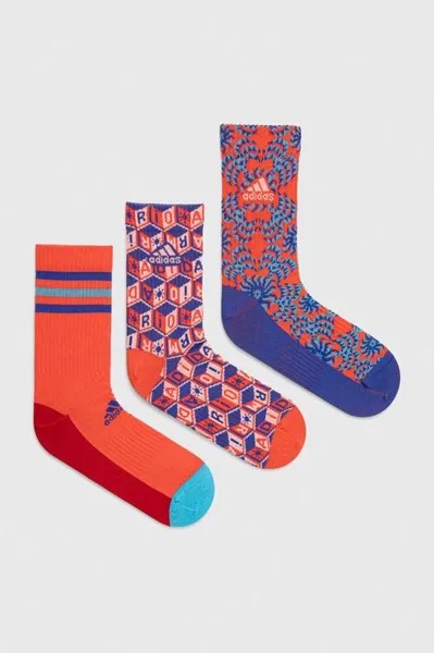 Фермерские носки, 3 пары adidas Performance, красный