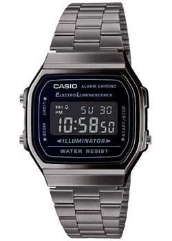 Японские наручные  мужские часы Casio A168WEGG-1B. Коллекция Vintage