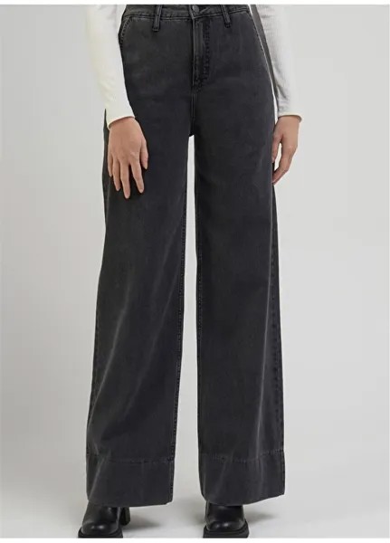 Стандартные женские джинсовые брюки антрацитового цвета с высокой талией Lee