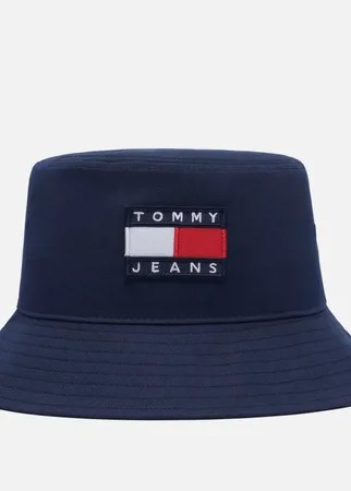 Панама Tommy Jeans Tommy Badge Pure Cotton, цвет синий