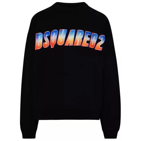 Футболка black cotton sweatshirt Dsquared2, черный
