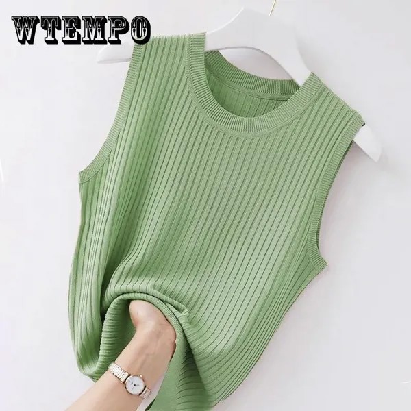 Большой размер Camisole Женский летний нижний белый короткий трикотажный топ без рукавов