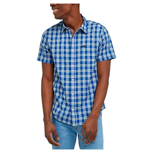 Рубашка с коротким рукавом Lee Button Down, синий
