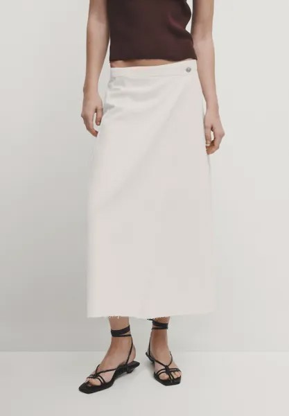 Джинсовая юбка Massimo Dutti, цвет white
