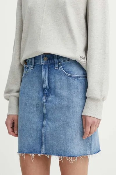 Джинсовая юбка G-Star Raw, синий