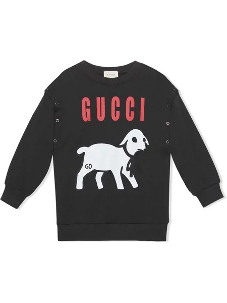 Gucci Kids толстовка с принтом