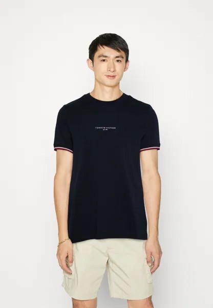Футболка с принтом TIPPED LOGO Tommy Hilfiger, небо пустыни