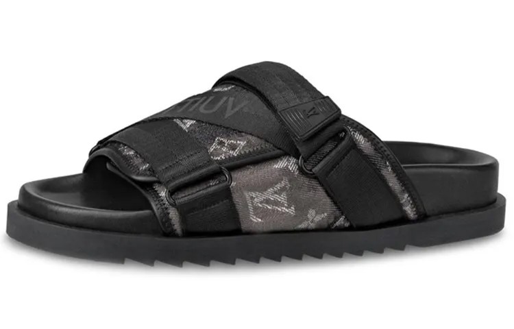 Шлепанцы Honolulu мужские черные Louis Vuitton