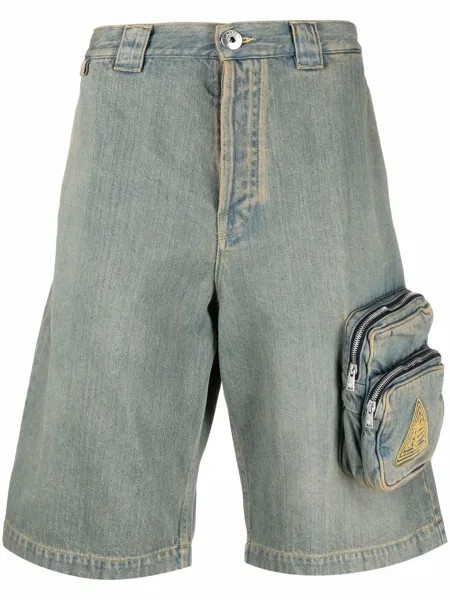 LANVIN zip-pocket denim shorts