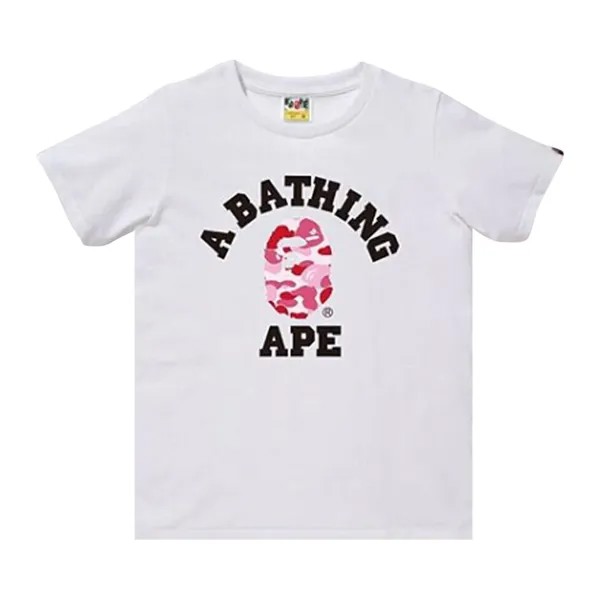 Камуфляжная футболка BAPE ABC Белый/Розовый