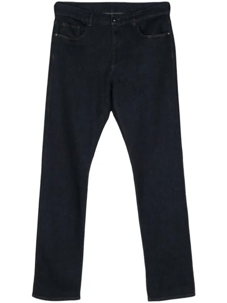 Canali прямые джинсы с нашивкой-логотипом, синий