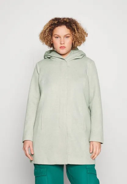 Короткое пальто ONLY Carmakoma, зеленый