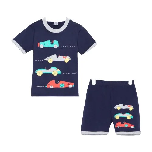 Комплект для мальчика (футболка/шорты), цвет темно-синий, рост 98