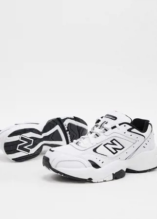 Бело-черные кроссовки New Balance 452-Белый