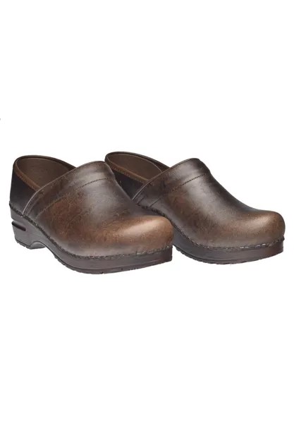 Слипоны Prof Distressed Sanita, цвет antique brown