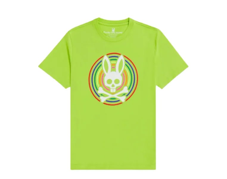 Мужская футболка Psycho Bunny Andrew Acid Lime для больших и высоких B9U241S1PC-ACL, зеленый