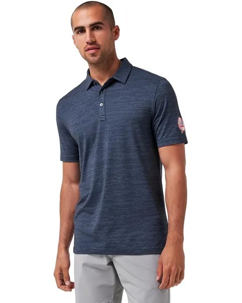 Поло TravisMathew New York Yankees The Heater Polo, цвет Vintage Indigo/Black