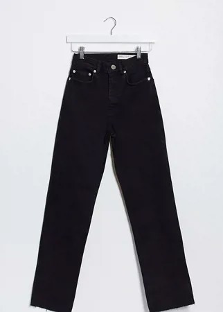 Черные расклешенные джинсы с завышенной талией ASOS DESIGN Tall-Черный цвет