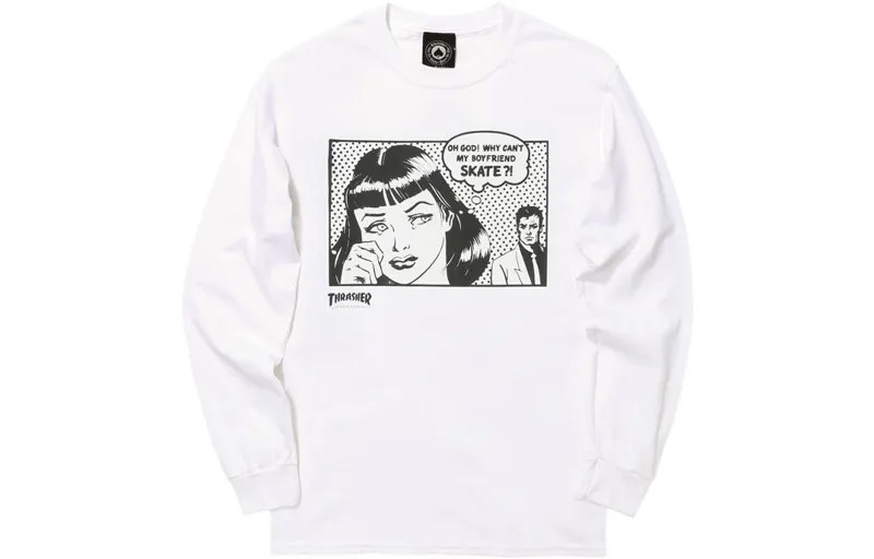 Thrasher Футболка унисекс «Трэшер», Белый