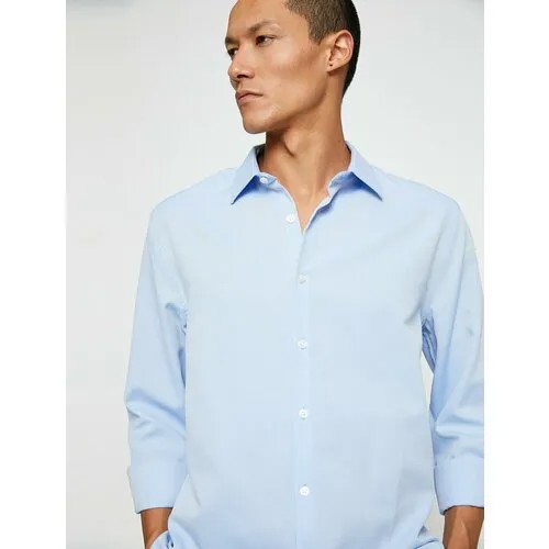 Рубашка KOTON, размер S, синий