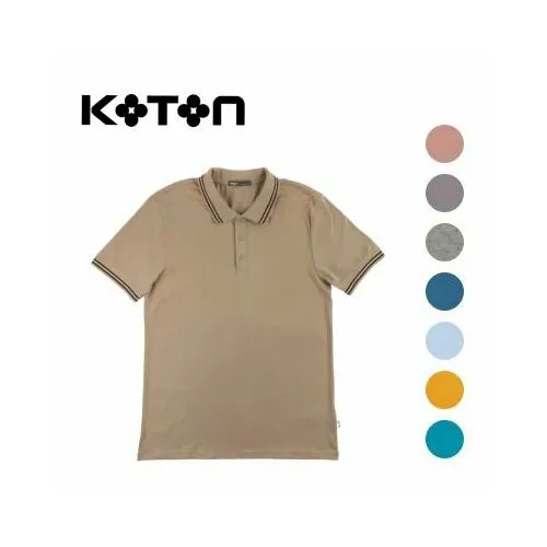 Поло KOTON, размер XXL, темно-бежевый