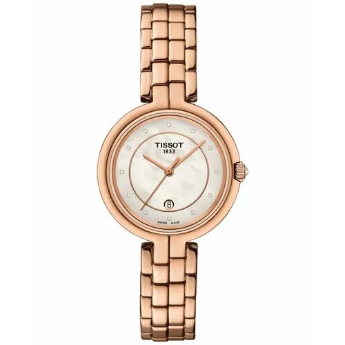 Наручные часы TISSOT T-Lady, белый, золотой