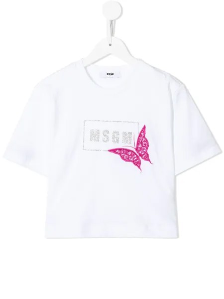MSGM Kids футболка с логотипом