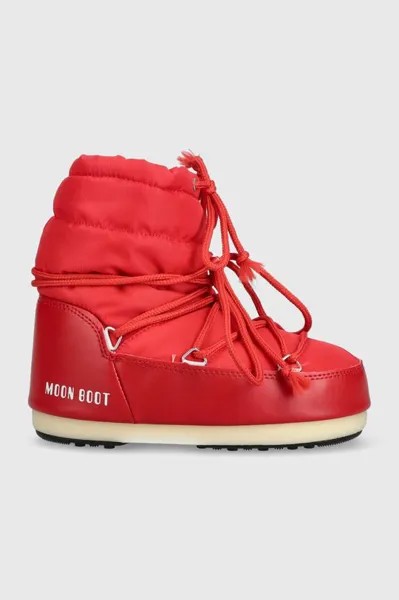 Легкие низкие зимние ботинки Moon Boot, красный