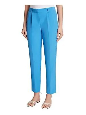TAHARI Женские синие рабочие брюки с карманами и складками на молнии, прямые брюки 8