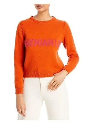 ALBERTA FERRETTI Женский оранжевый пуловер с круглым вырезом и длинными рукавами 10