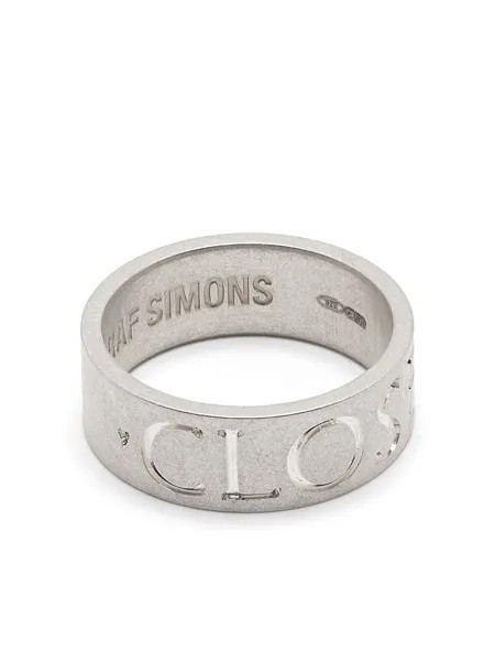 Raf Simons кольцо с гравировкой логотипа