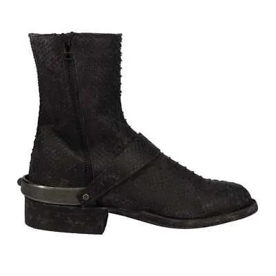 Черные женские классические ботинки Lucchese Teresita Python с круглым носком BL6754