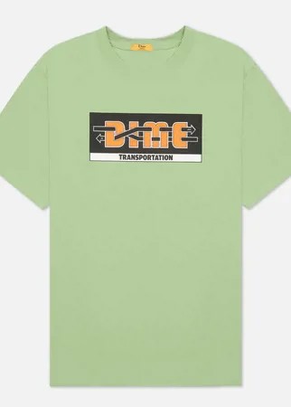 Мужская футболка Dime Transportation, цвет зелёный, размер L