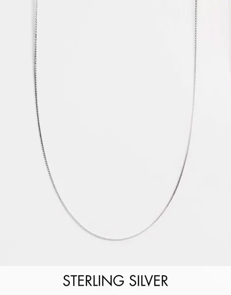 Серебряное ожерелье-цепочка ASOS DESIGN-Серебряный