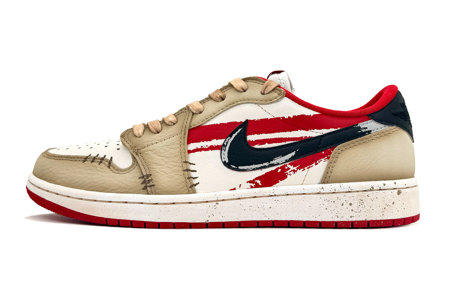Кроссовки Air Jordan 1 Vintage Basketball Shoes Unisex Low-top Red/Grey, красный