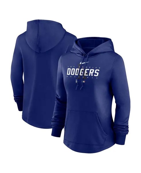 Женский пуловер с капюшоном Royal Los Angeles Dodgers Authentic Collection Pregame Performance Nike