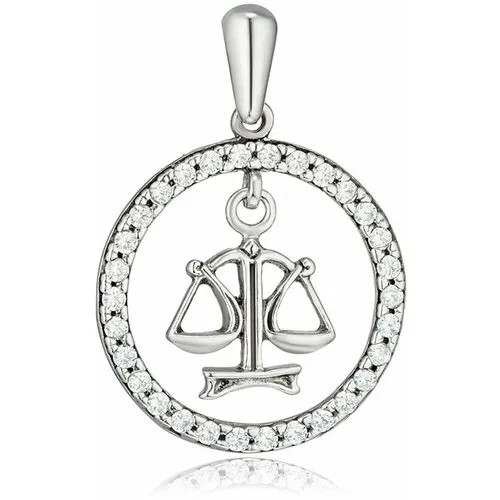 Подвеска Ювелир Карат, серебро, 925 проба, фианит