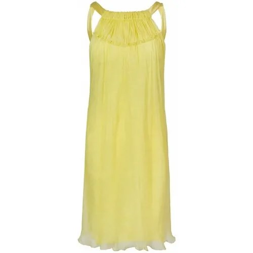 Платье Alberta Ferretti, натуральный шелк, вечернее, размер 38, желтый