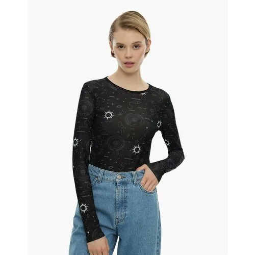 Лонгслив Gloria Jeans, размер XXS (36-38), черный