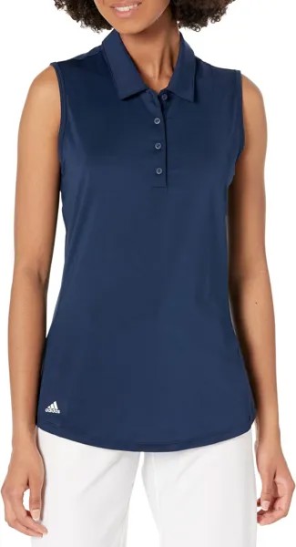 Ultimate365 однотонная рубашка-поло без рукавов adidas, цвет Collegiate Navy