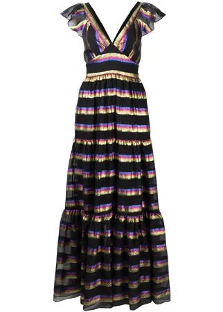 Temperley London ярусное платье макси Melina