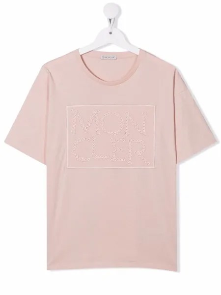 Moncler Enfant футболка с логотипом