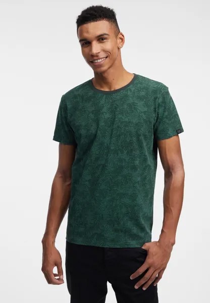 Футболка с принтом WANNO Ragwear, цвет pine green