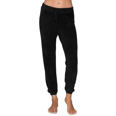 Брюки Spiritual Gangster Womens Serenity Black Fuzzy Soft Jogger Pants XL BHFO 1146